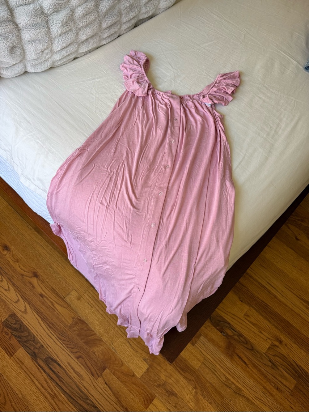 Kindred Bravely Pink Ruffled Strap Nightgown